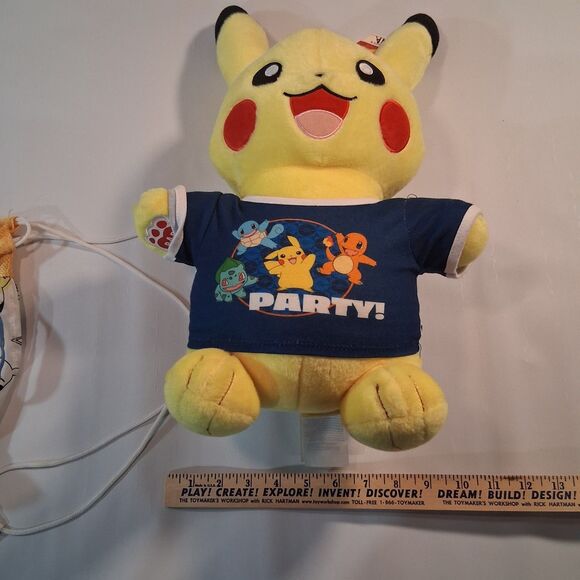 Talking Pokemon Pikachu Plush Build-A-Bear Nintendo VIDEO Backpack Accessories - Picture 12 of 12